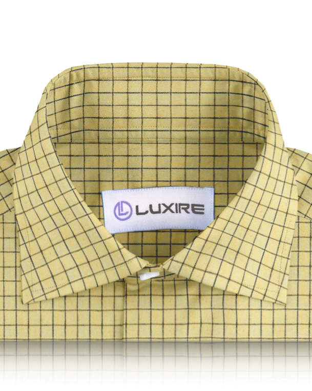 Linen: Yellow with Blue Black Graph Checks