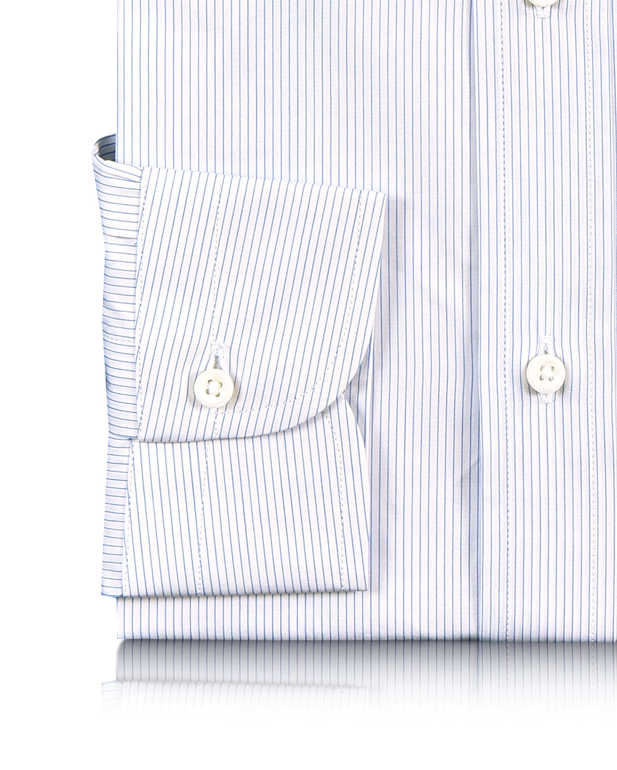 Brembana Blue Hairline Stripes on White - 3