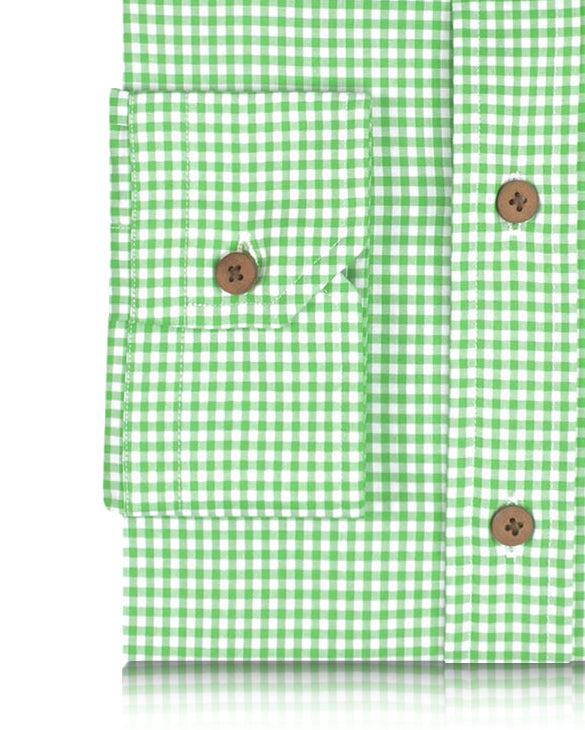 Lincon Green Gingham on White - 3