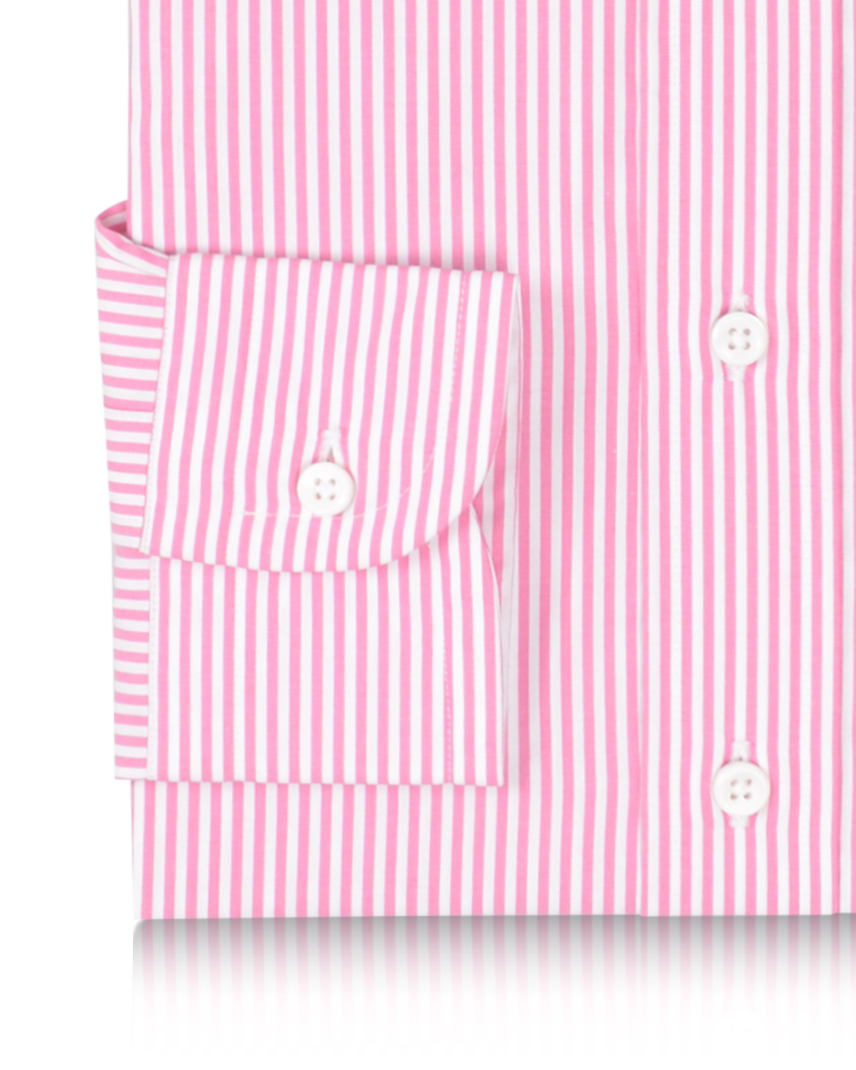 Rosewine Pink Pencil Stripes on White - 3