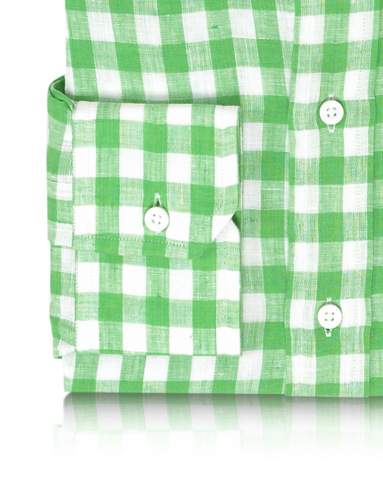 Linen:Spring Green White Gingham - 3