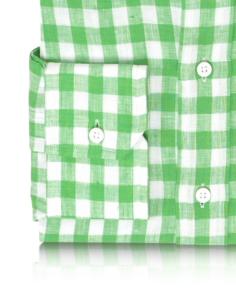 Linen:Spring Green White Gingham