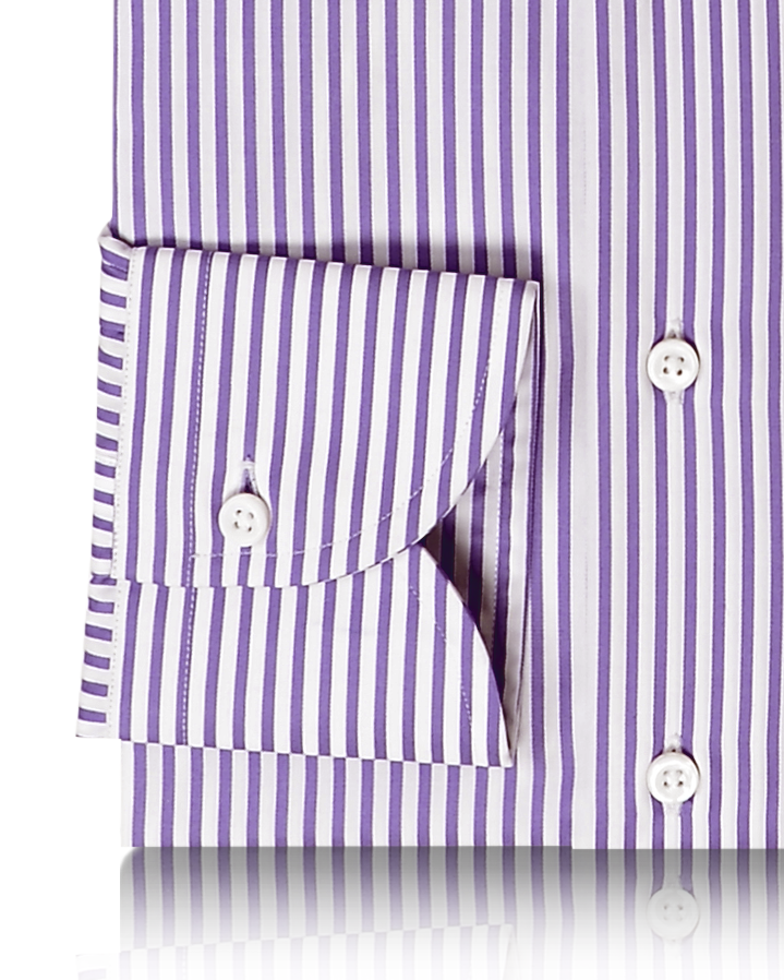 Purple Dress Stripes on White - 3