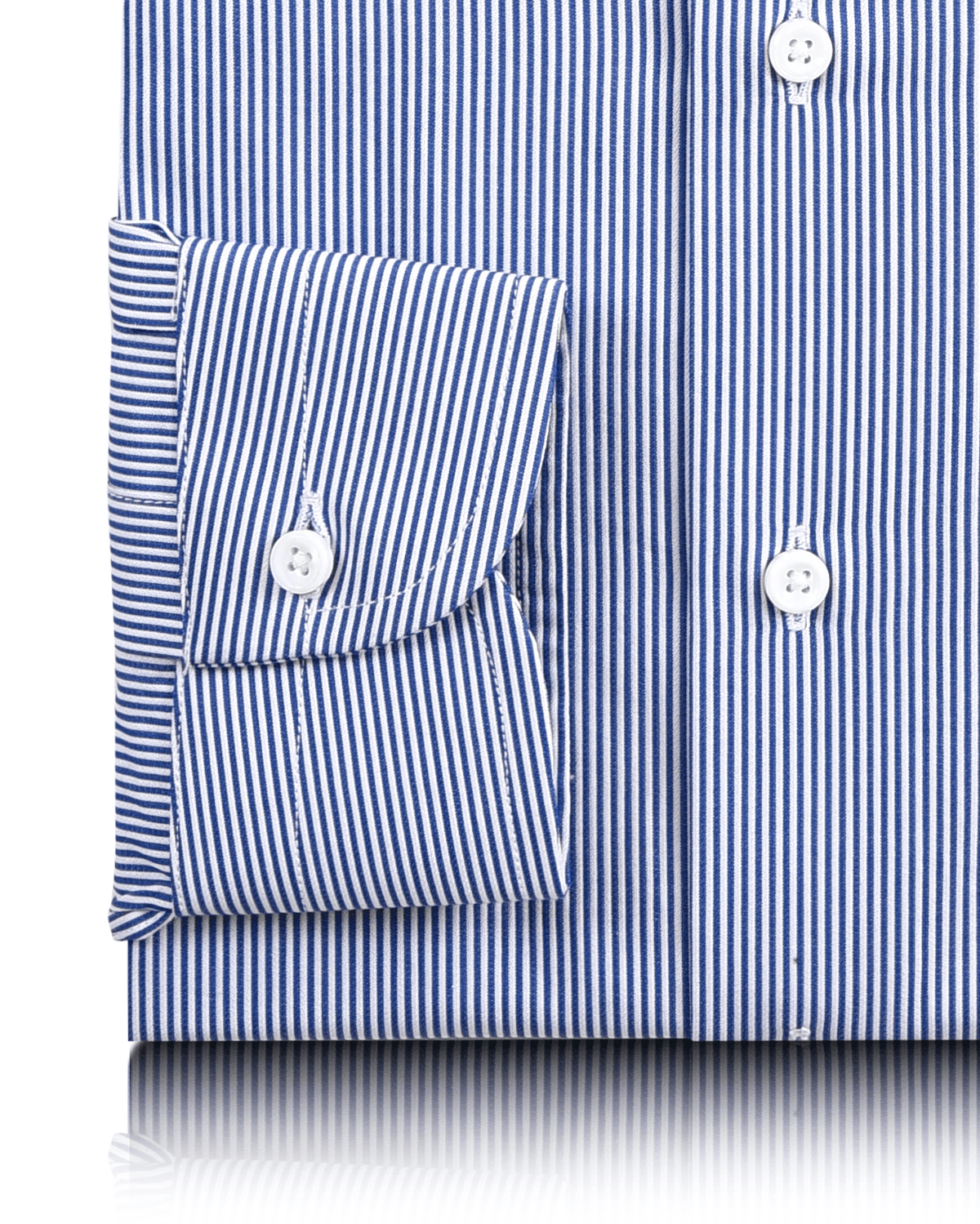 Blue Dobby Dress Stripes Shirt - 3