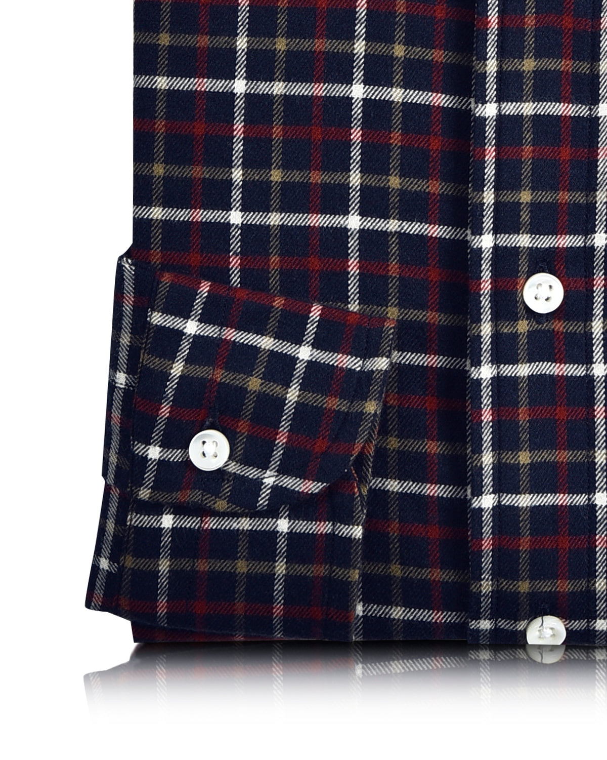 Red Bronze Navy Tattersall Flannel - 3