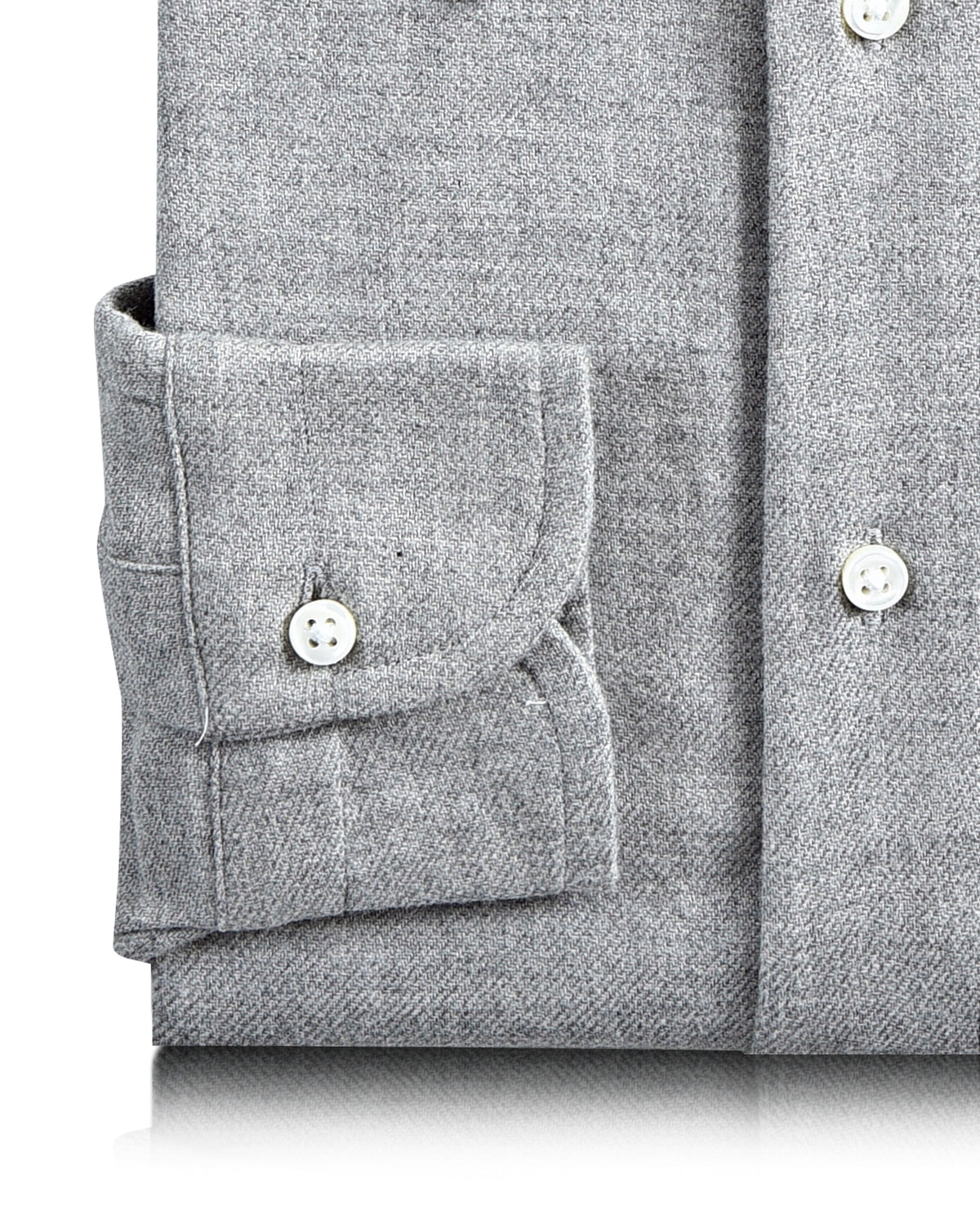 Heather Grey Gabardine Shirt - 3