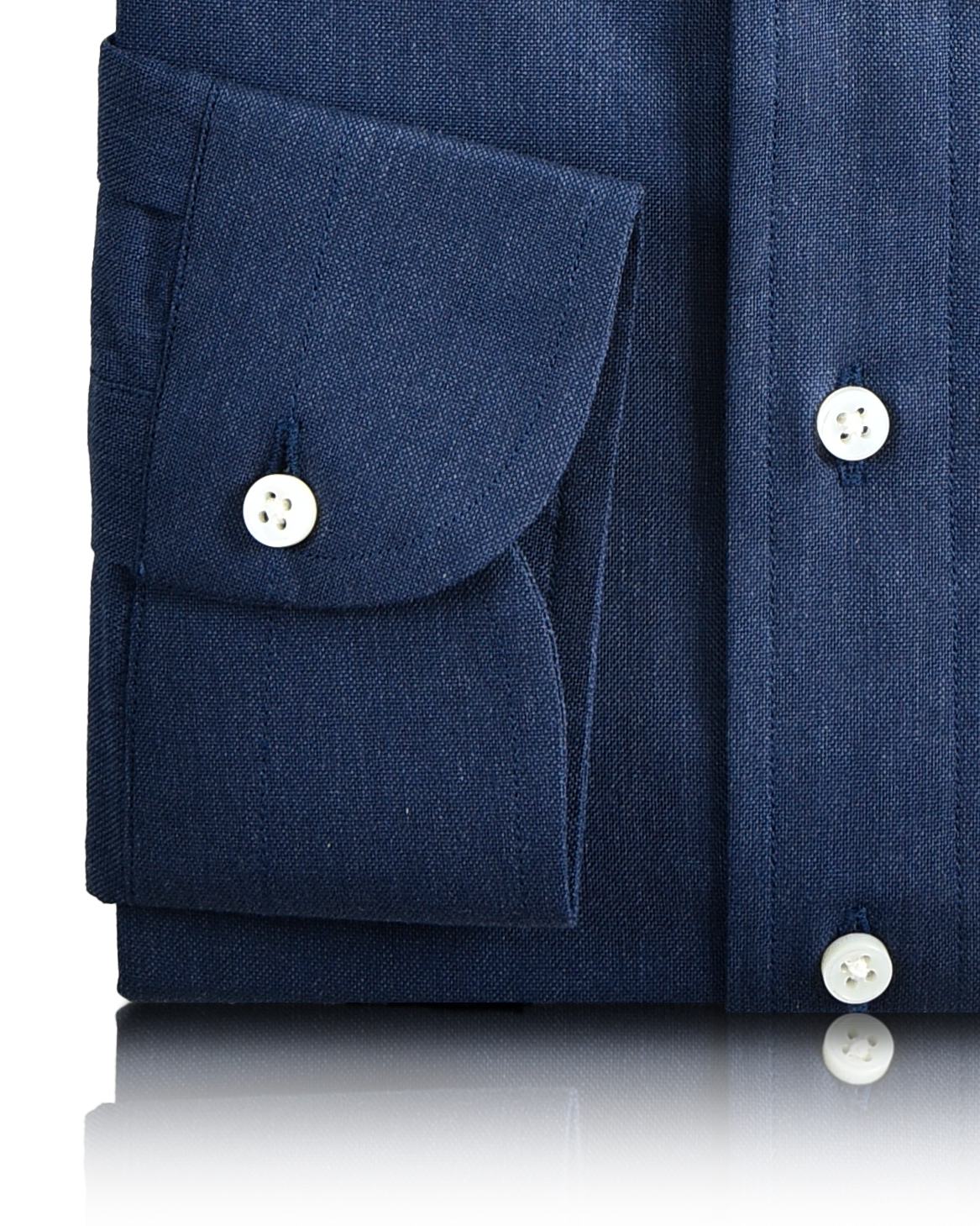Navy Plain Oxford Shirt - 3