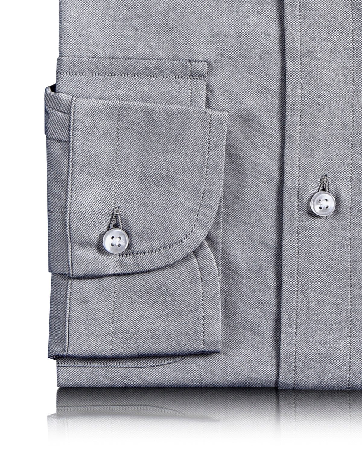 Grey Pinpoint Oxford Shirt - 3
