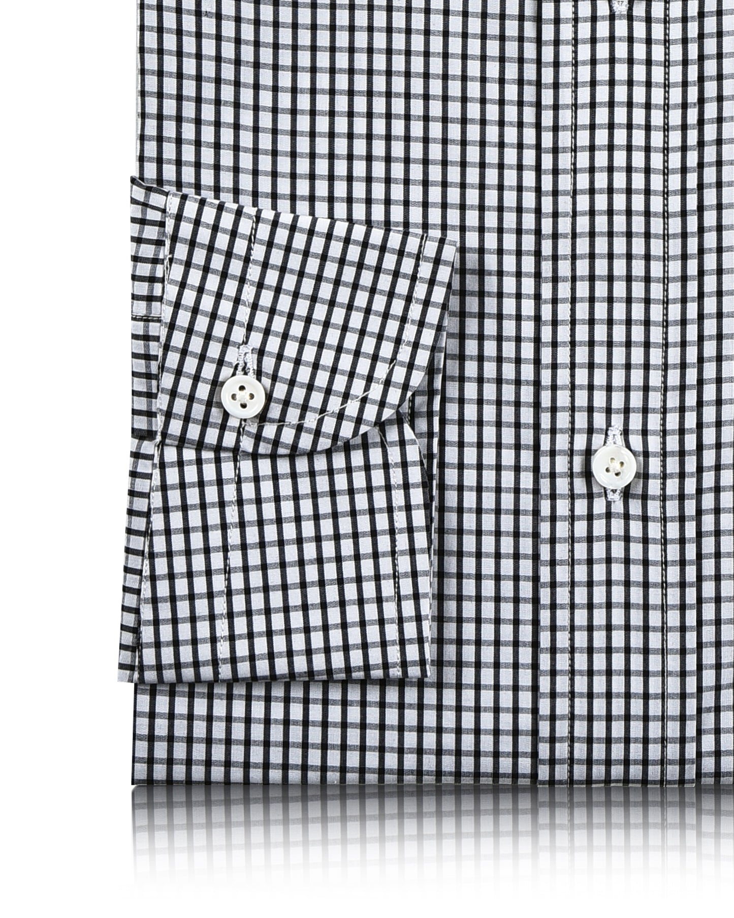 Brembana Black White Graph checks Shirt