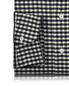 Dark Navy Ecru Gingham Shirt
