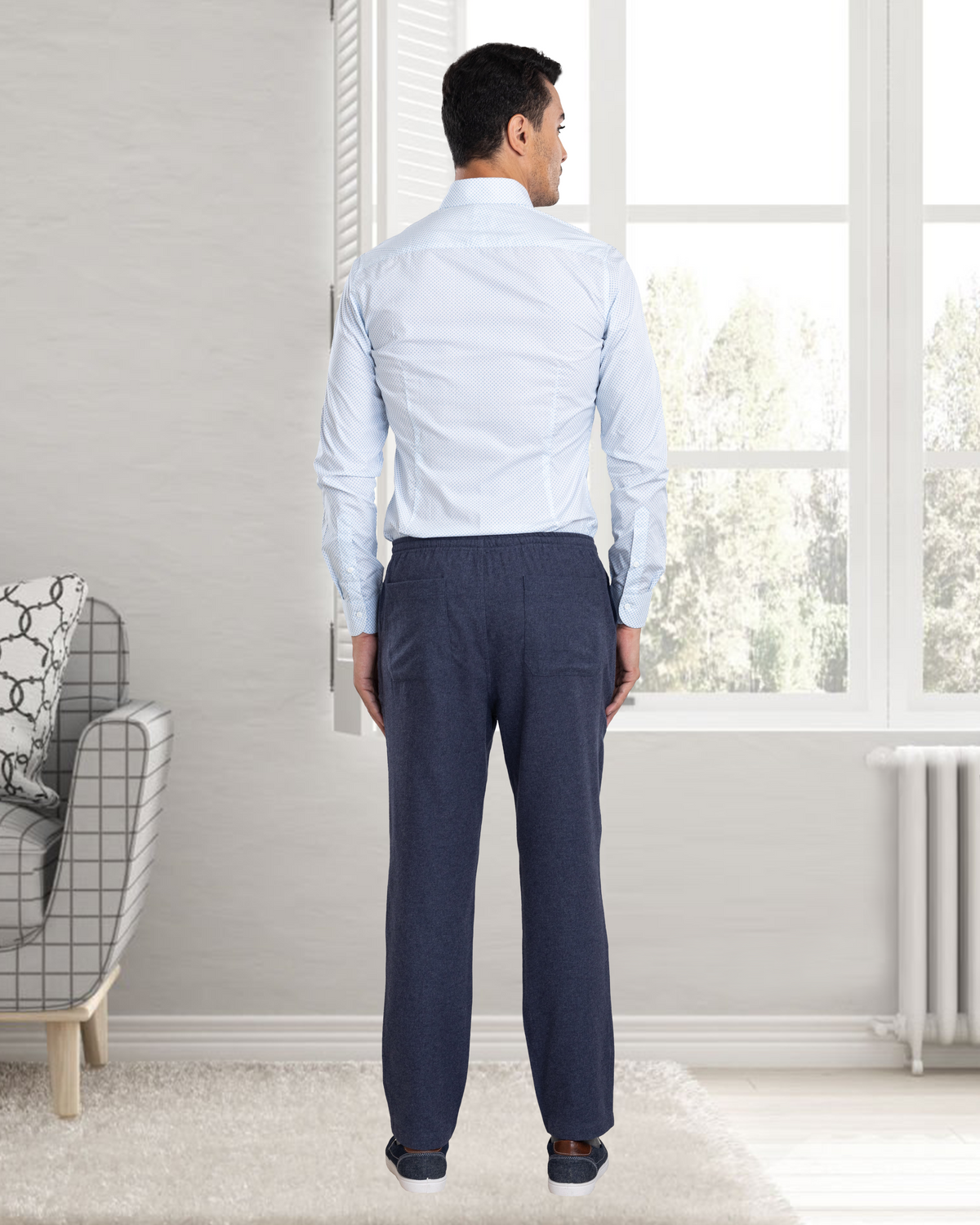 Classic Blue Bloom Print on White - 5