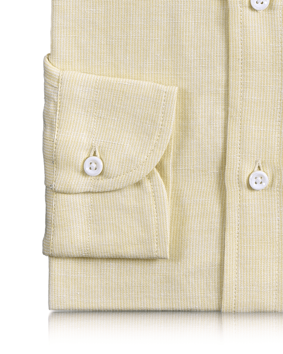 Linen Cotton: Pastel Yellow Chambray - 4