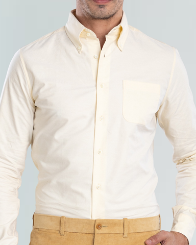EZS Pale Yellow Oxford Shirt