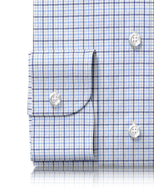 Linen: Shades Of Blue Stripes Tattersall - 4