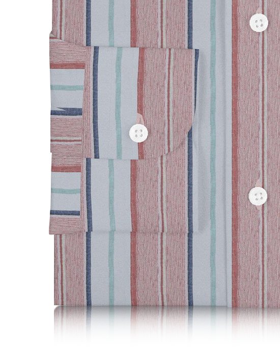 Linen: Blue Green Red Madras Stripes