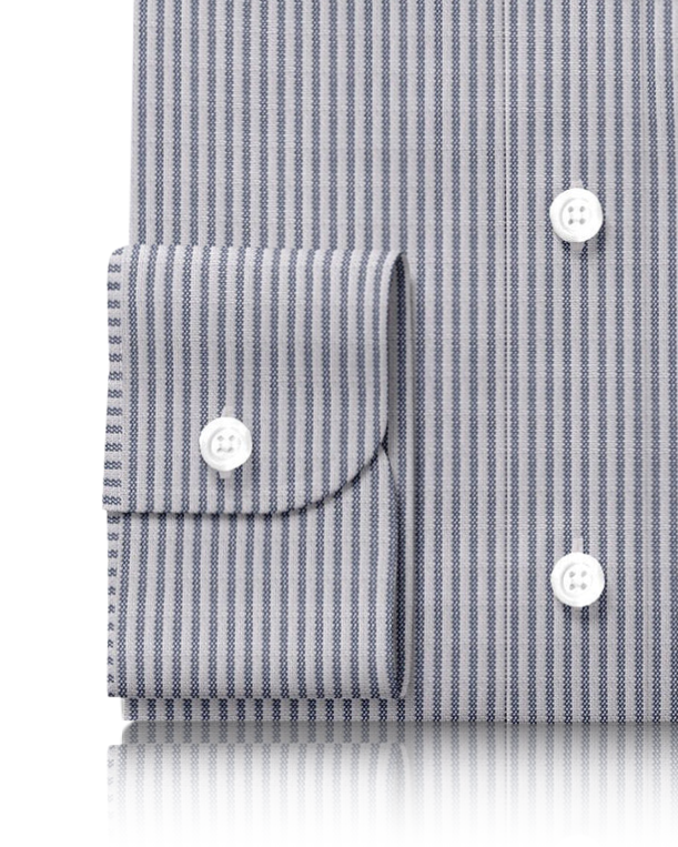 Blue White Stripes  Linen - 3