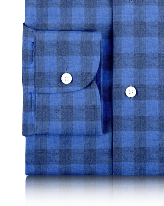 Linen: Shark Blue Casual Gingham