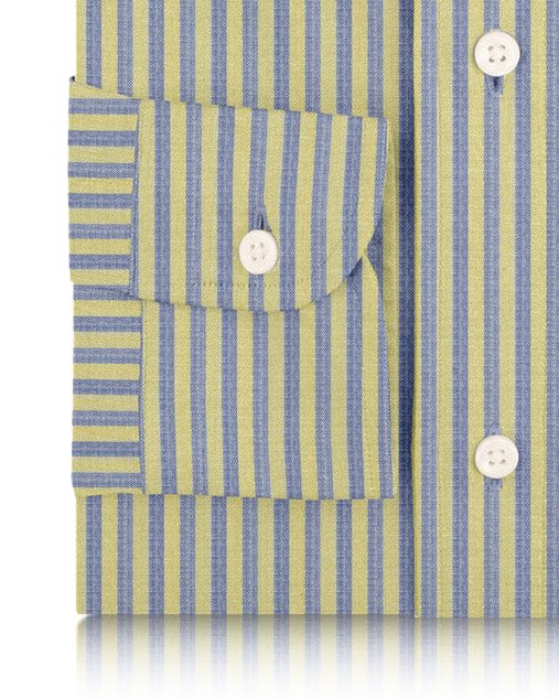 Linen: Yellow Blue Dress Stripes