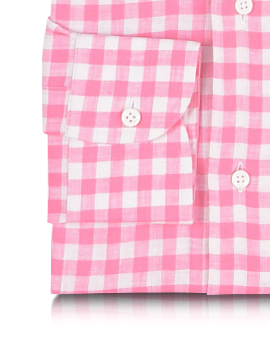 Pink Linen Gingham