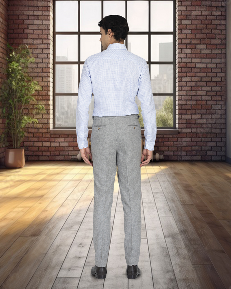 Grey & White Tattersall