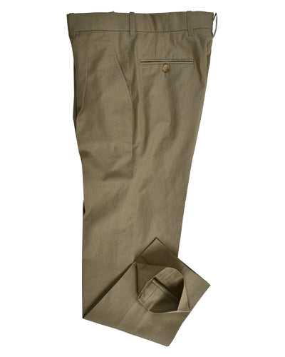 Pale Olive Fresco Cotton Pant