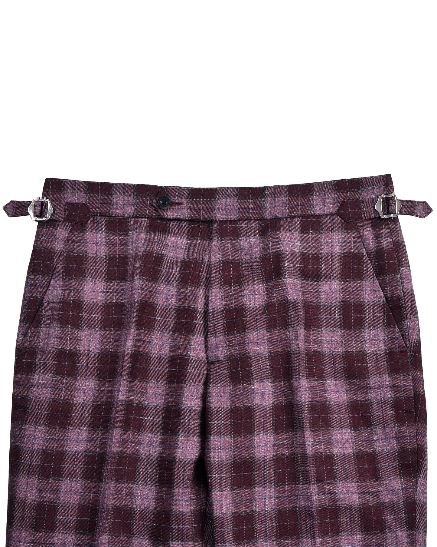 EThomas Voilet Silver Mulberry Tartan Plaid