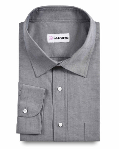 Grey Pinpoint Oxford Dress Shirt