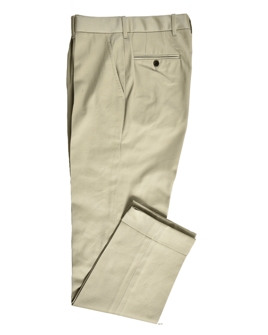 Khaki Cotton Twill Pant