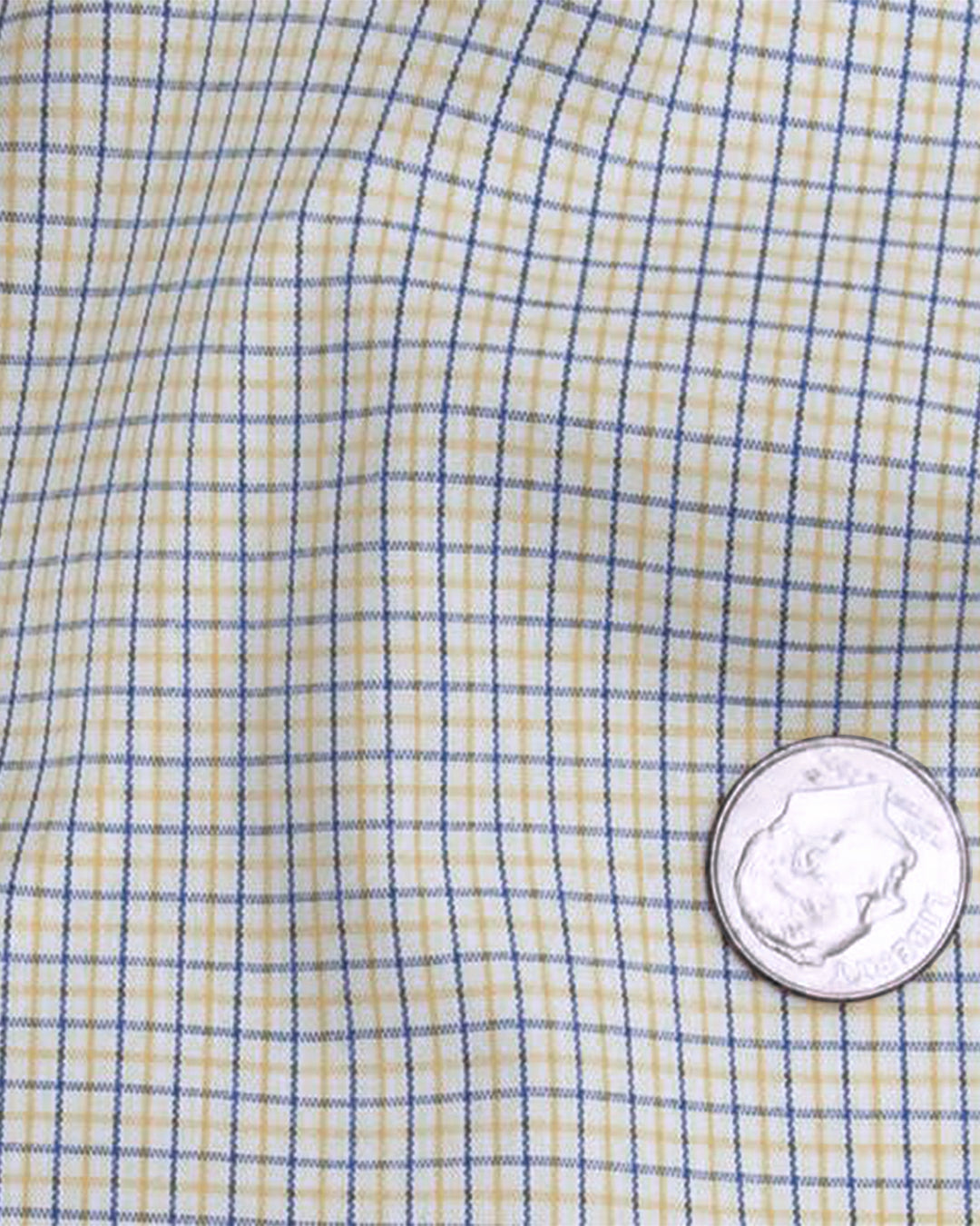 Blue Yellow Tattersall Checks On White - 5