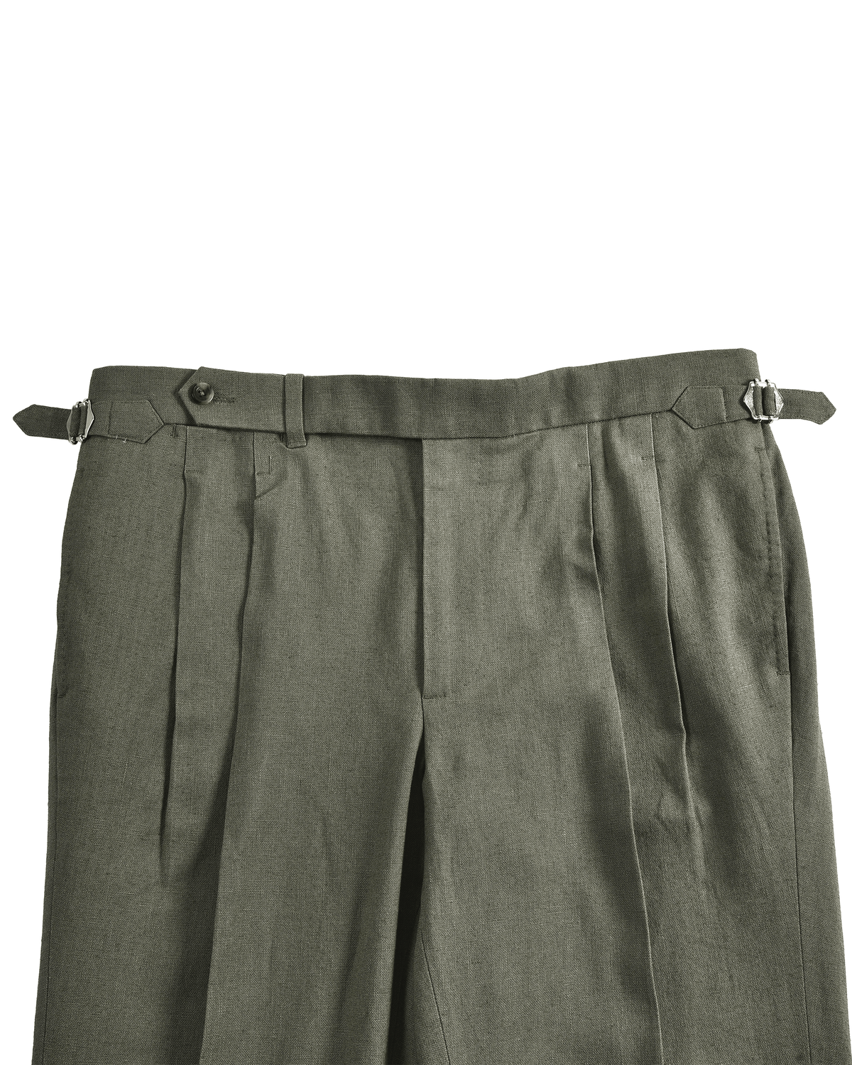 Linen Fresco Olive Green Dress Pant - 12
