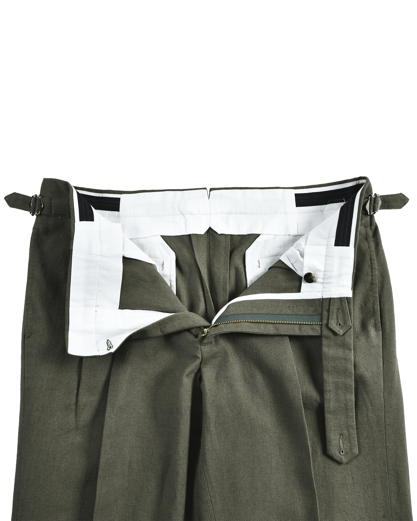 Linen Fresco Olive Green Dress Pant