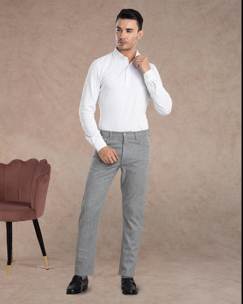 Grey Wool Jeans
