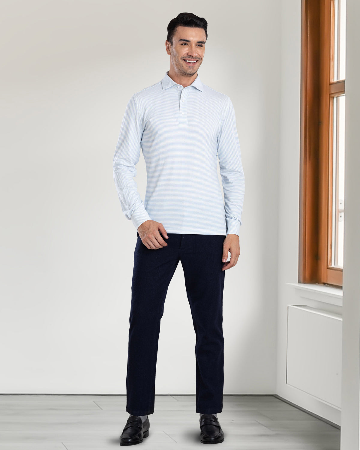 Navy Wool Chino - 3