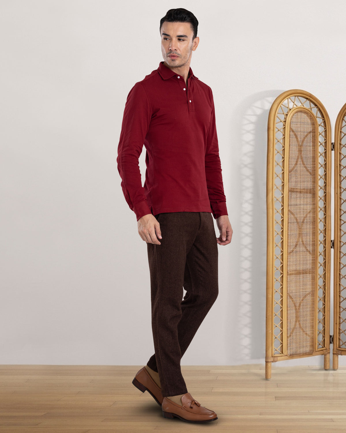 Brown Wool Chino - 5