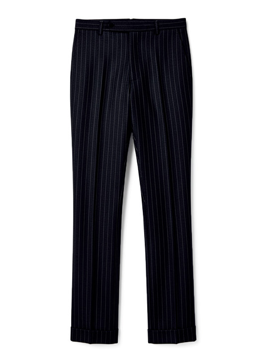 Navy Wool Pinstripes Pant