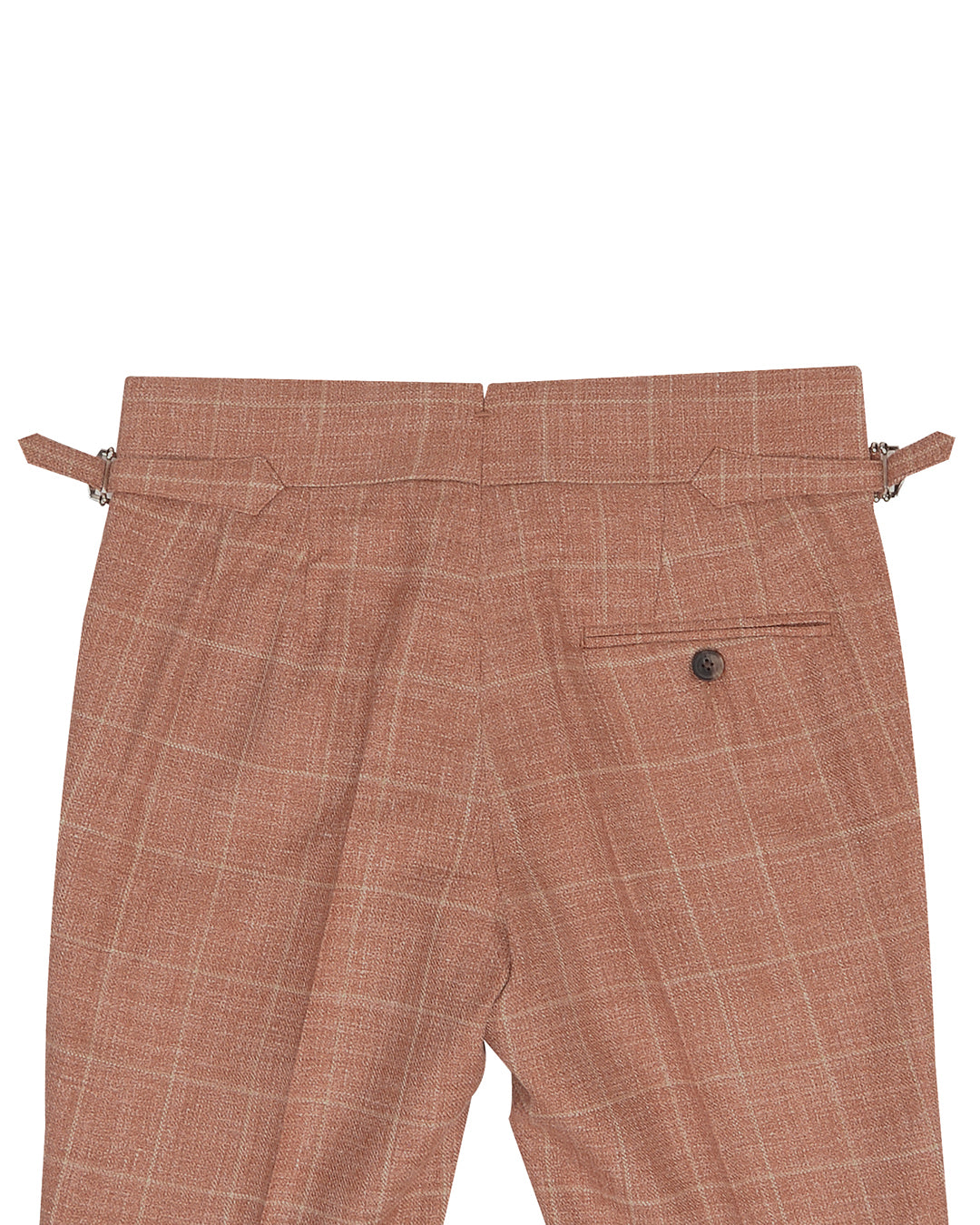 EThomas Lustrous Ginger Orange Windowpane Plaid - 4