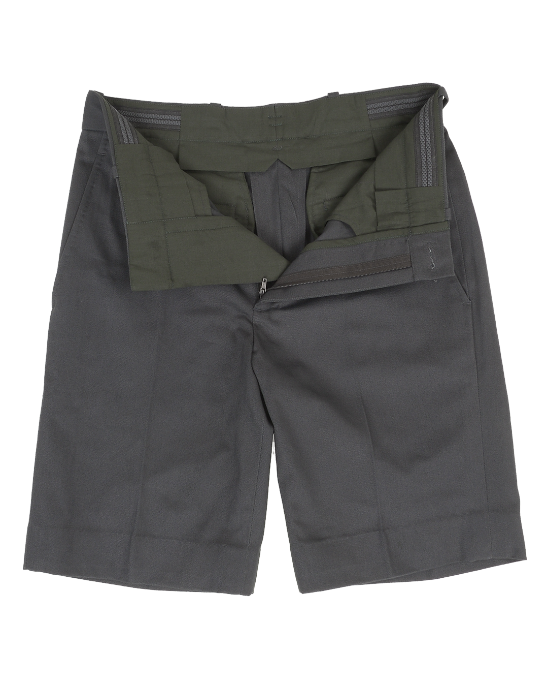 Dark Charcoal Grey Twill Shorts