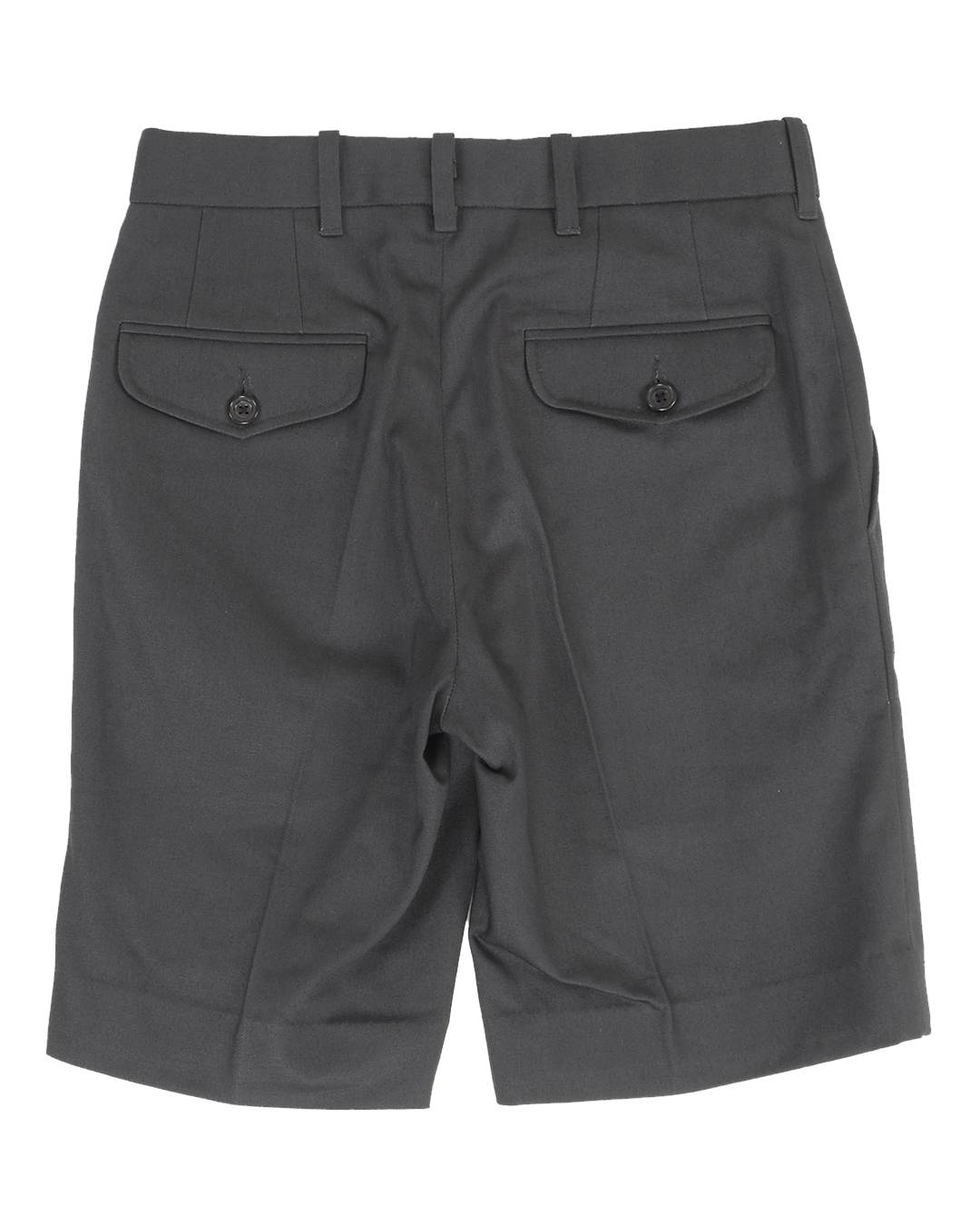 Dark Charcoal Grey Twill Shorts - 5