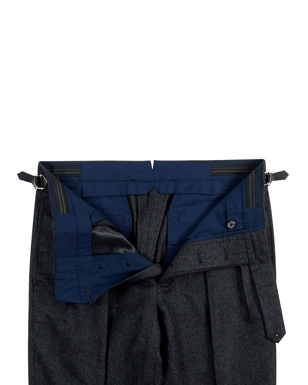 Vitale Barberis Canonico - Flannels  Mid Grey  High Waisted Pant