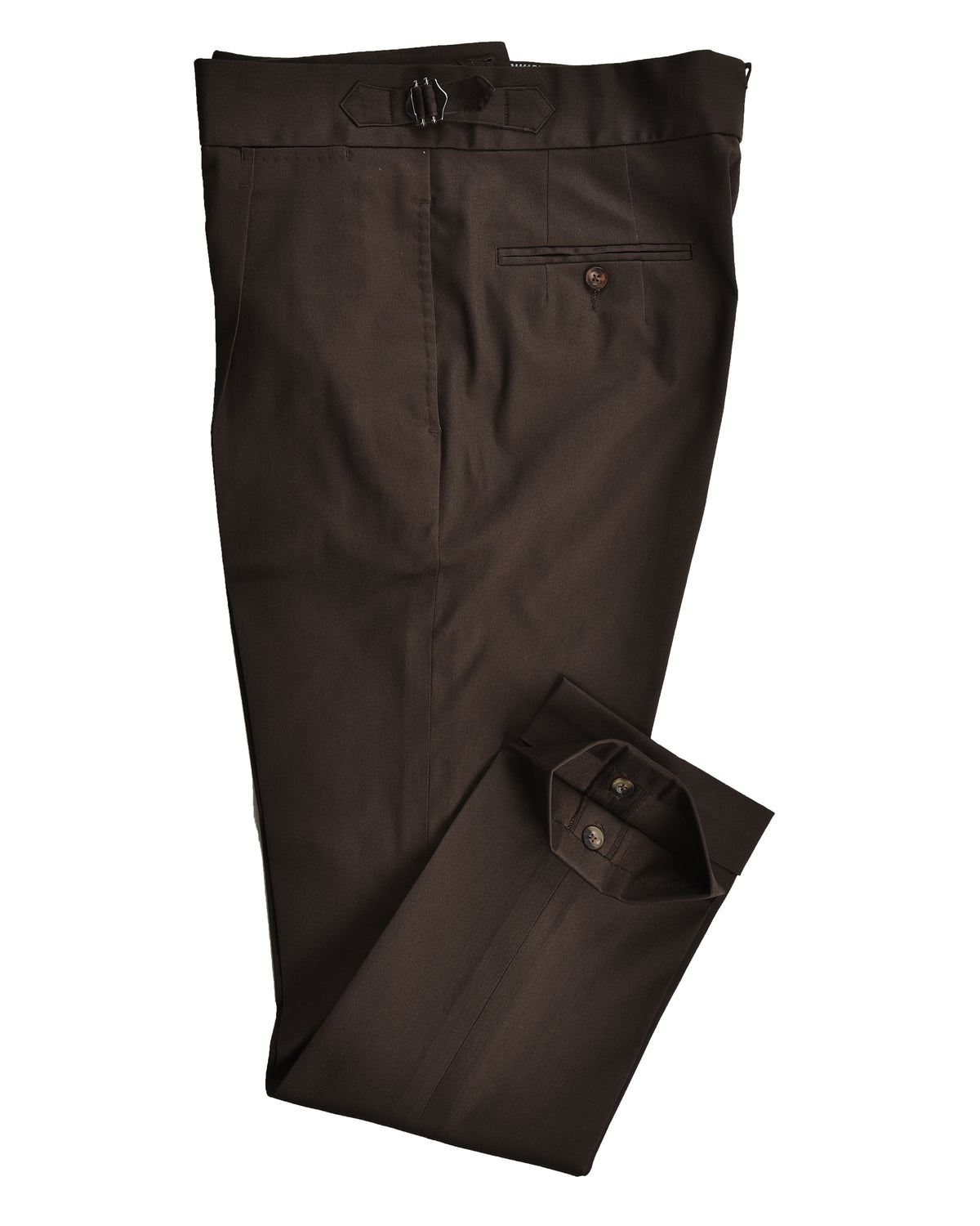 Stretchable Chino: Umber Brown Chino - 2
