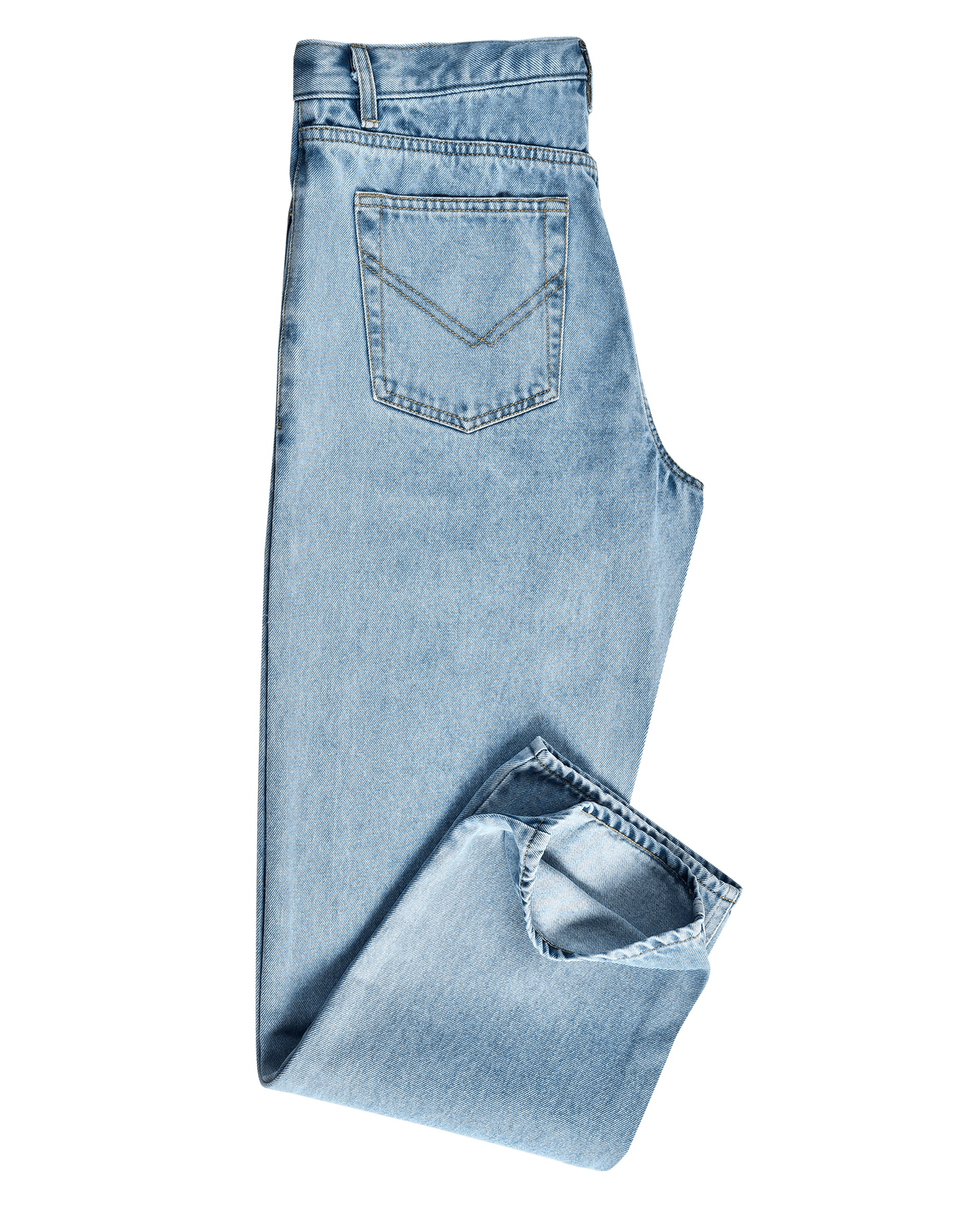 Fade Washed Light Blue Jeans - 16