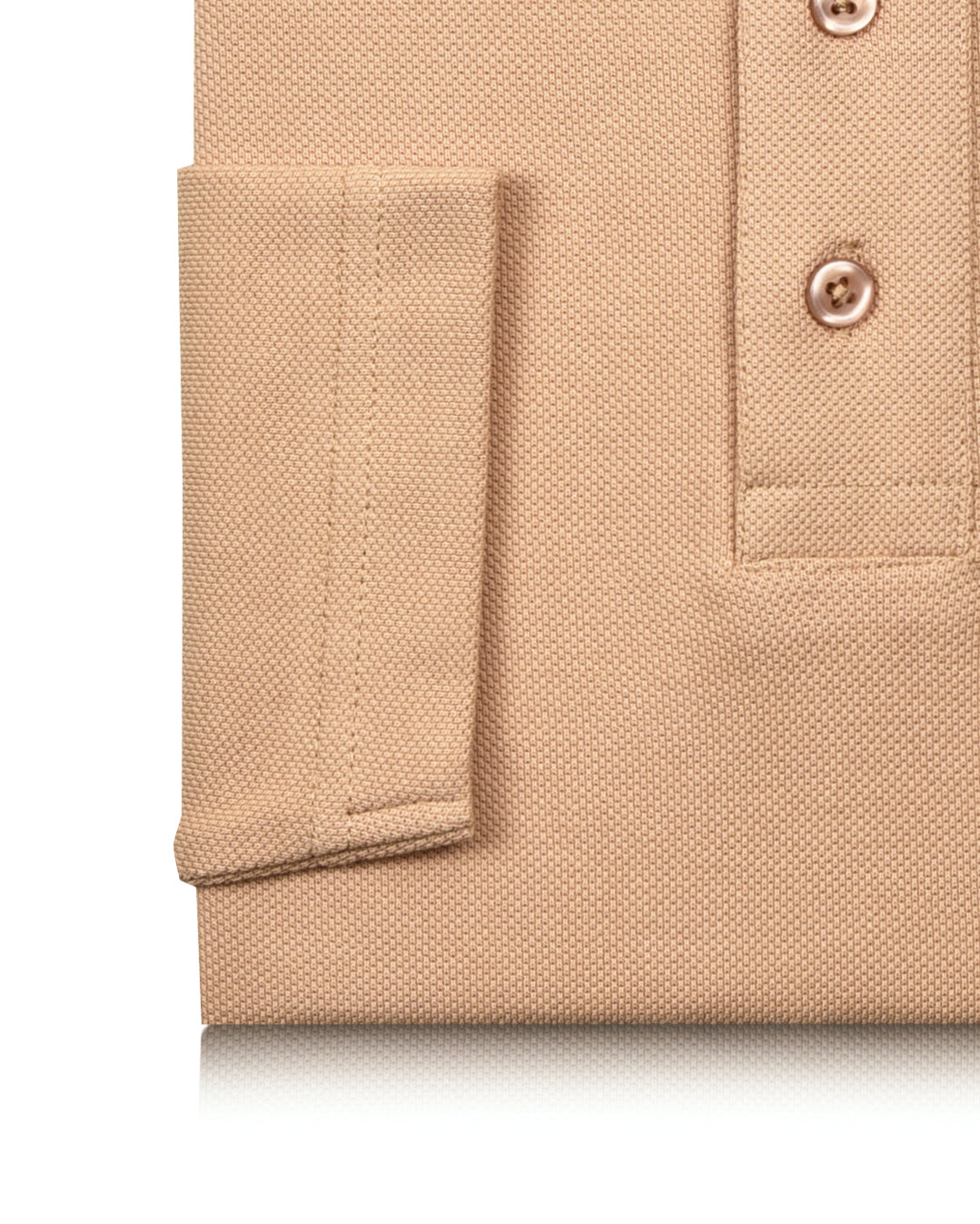 EZS Aria Beige Long Sleeve Polo - 4