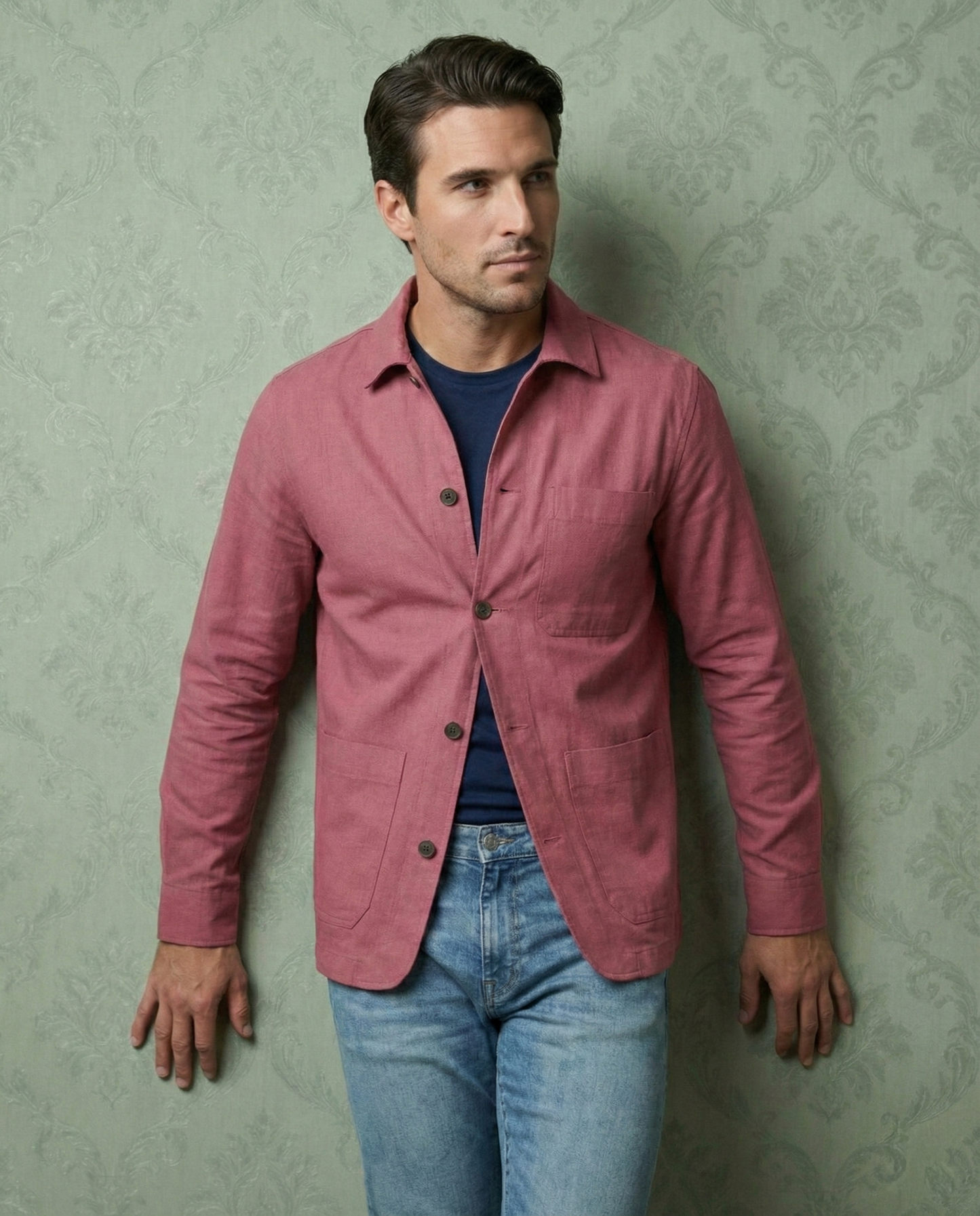 Fresco Cotton Raspberry Shirt Jacket