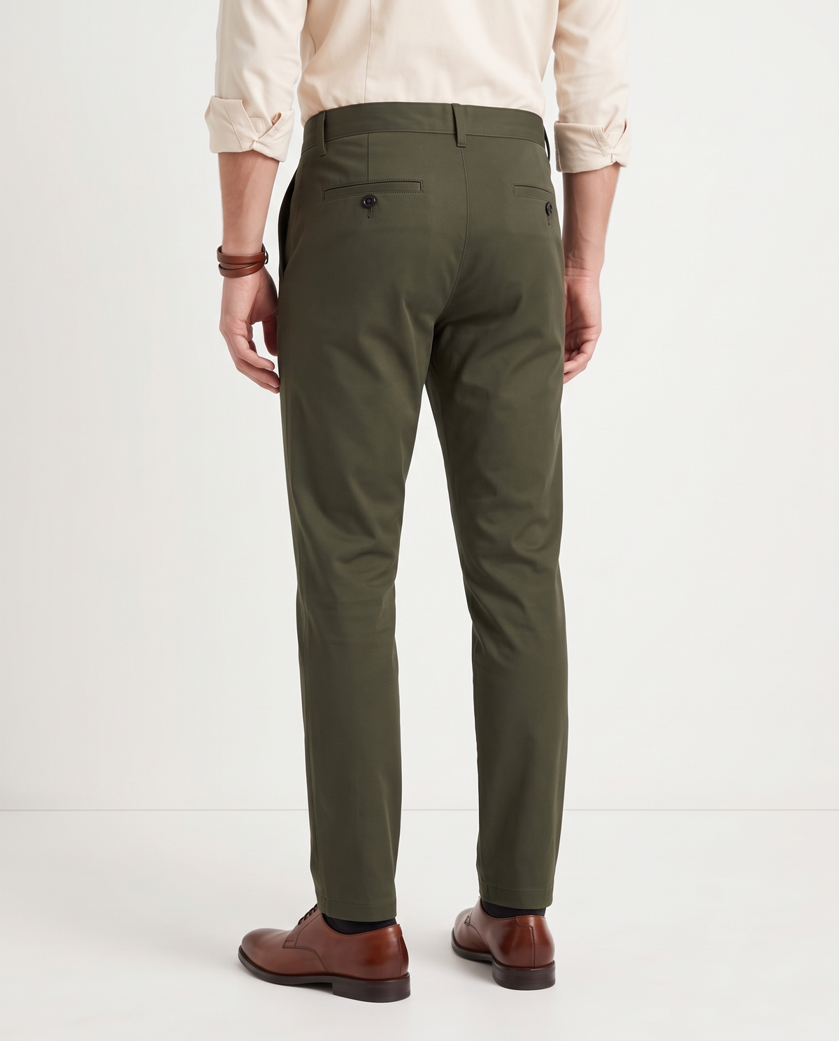 Genoa Olive Green Chino - 2
