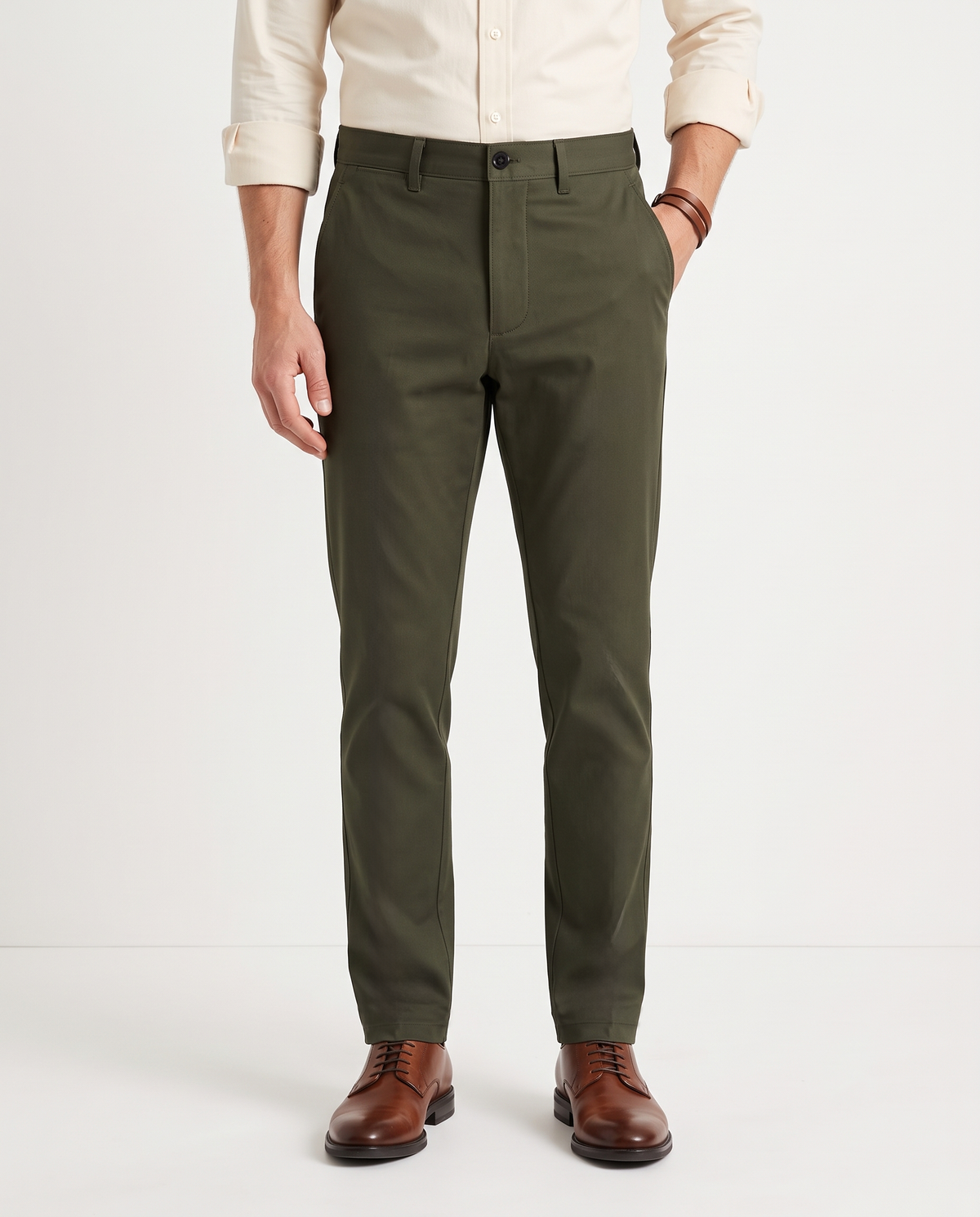 Genoa Olive Green Chino - 1