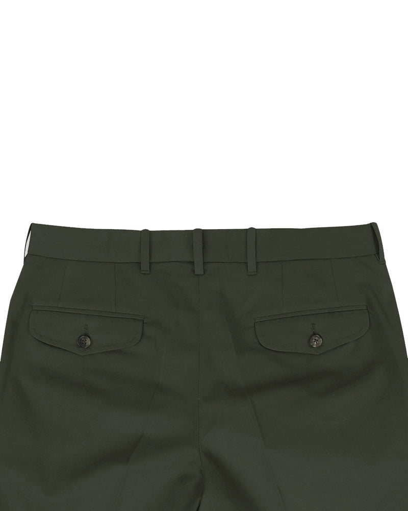 Green Cotton Dress Pant
