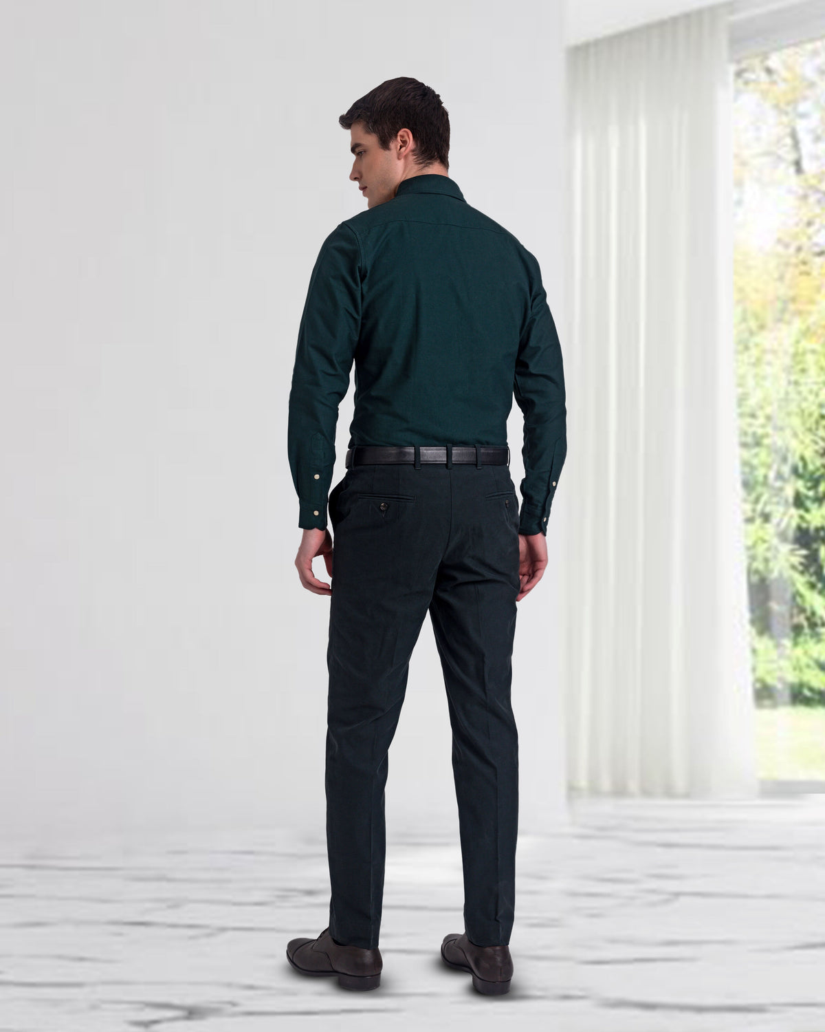 Green Oxford Western Shirt - 5