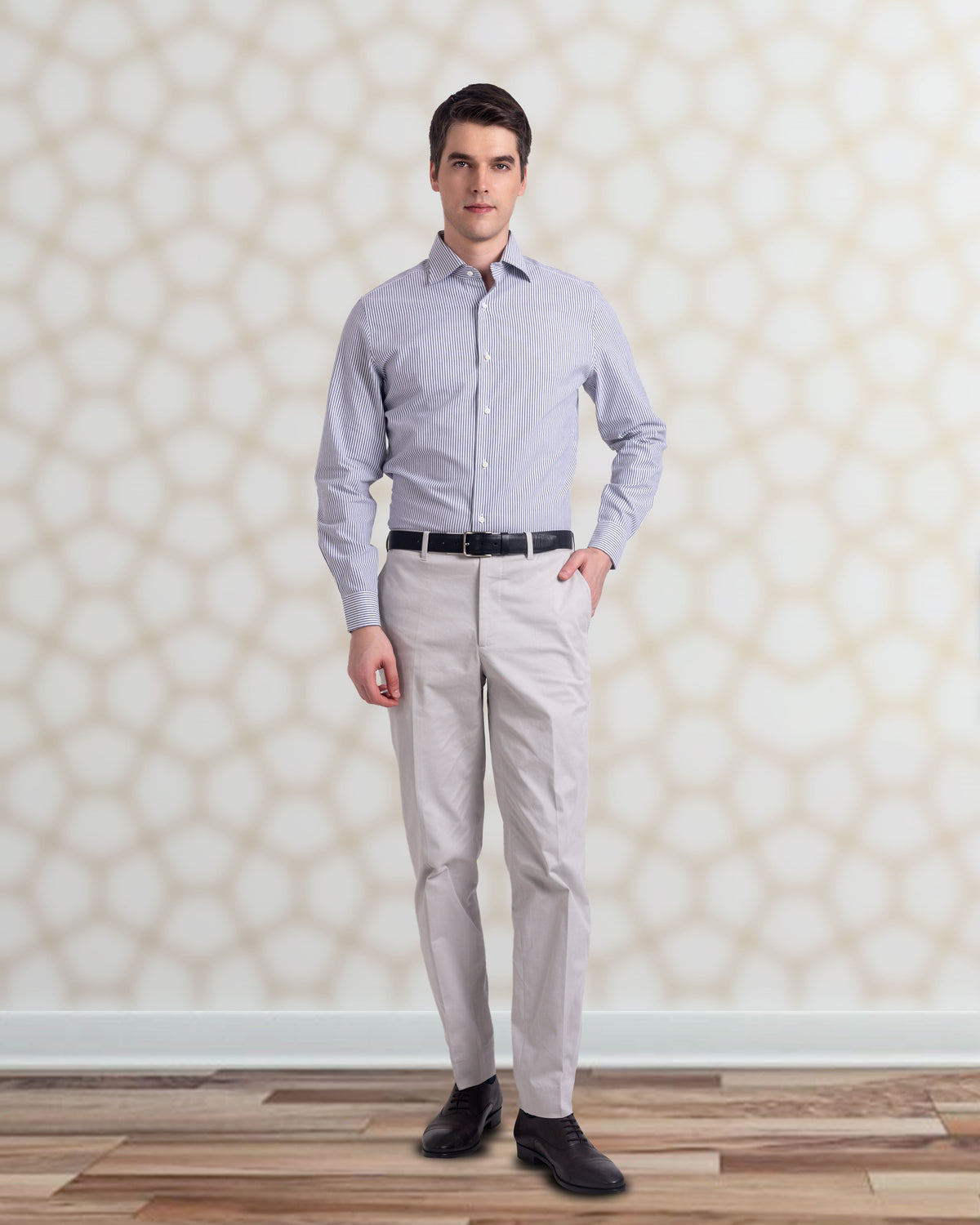 Grey University Stripes Oxford Shirt - 3