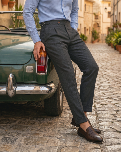 Holland Sherry Classic Worsted Flannel Darkgrey