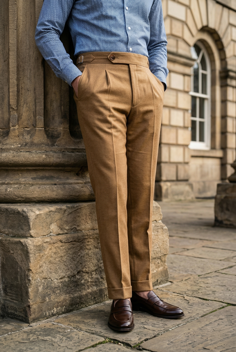 Holland Sherry Classic Worsted Flannel Tan